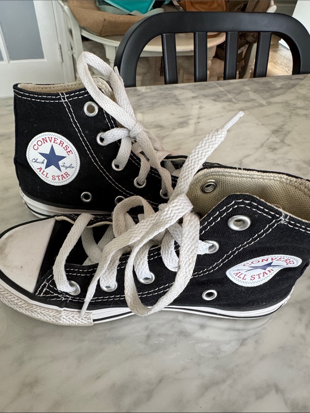 Converse Kids' Black High-Top Canvas Sneakers - 11 - Picture 5 of 5